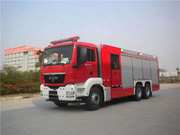6x4 Homem Chassis Caminhões de bombeiros comerciais Veículo de equipamento de incêndio Com 168 conjuntos