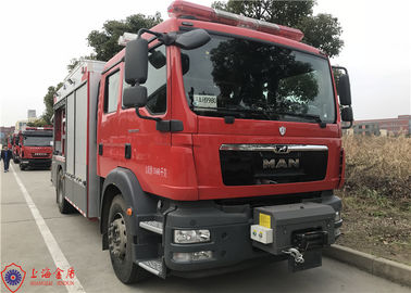 motor diesel do cilindro da movimentação 6 de 100km/h 4x2 carro de bombeiros de escada aérea de 25 medidores
