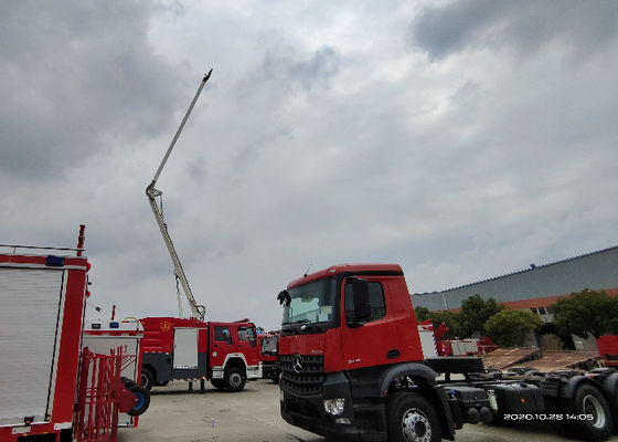 25 carro de bombeiros da torre de água da movimentação da altura 6×4 do medidor com a diminuição de choque de borracha