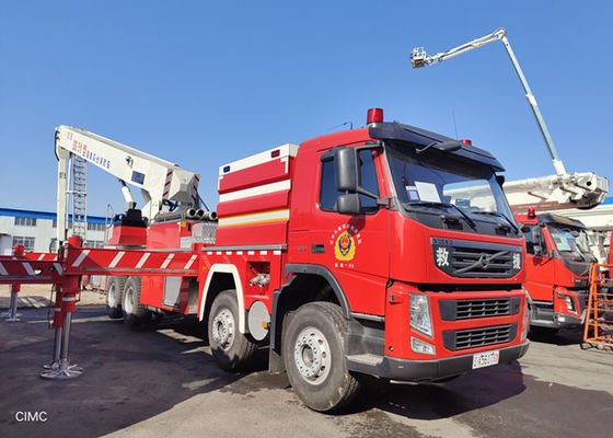 6×4 que conduz o carro de bombeiros de escada aérea hidráulico do único táxi com poder pleno PTO