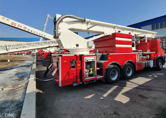distância entre o eixo dianteira e traseira de combate ao fogo da movimentação 4500mm do veículo 6x4 da plataforma da escada 435Hp aérea