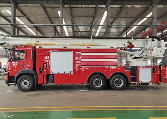condução do carro de bombeiros 6×4 da escada da torre de água da espuma e da água 18550L de 25M Height 4000L